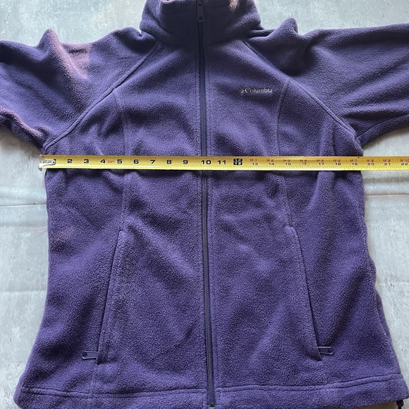 Columbia Size M Womens Purple Fleece Full Zip Jacket Winter Y2k Outdoors Soft - Picture 4 of 8